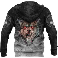 Viking Hoodie Fenrir Norse Wolf RLT12 - Wonder Print Shop