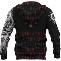 Viking Hoodie Double Dragon Tattoo and Vegvisir Blood RLT12 - Wonder Print Shop