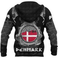 Viking Denmark Style Double Raven of Odin Zip Hoodie RLT12 - Wonder Print Shop