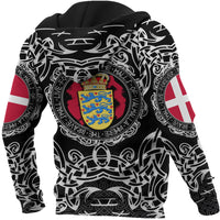 Viking Hoodie Denmark Viking Pattern RLT12 - Wonder Print Shop
