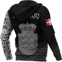 Viking Hoodie Denmark Coat Of Arms RLT12 - Wonder Print Shop