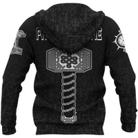 Custom Viking Fathor with Mjolnir Hoodie RLT12 - Wonder Print Shop