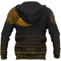 Viking Hoodie Fenrir Wolf Orange RLT12 - Wonder Print Shop