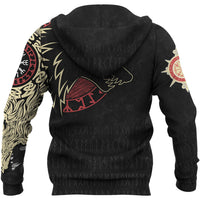 Viking Zip Hoodie - Norse Wolf RLT12 - Wonder Print Shop