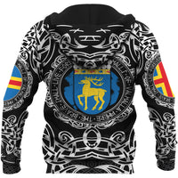 Viking Zip Hoodie - Aland Islands Viking Pattern RLT12 - Wonder Print Shop