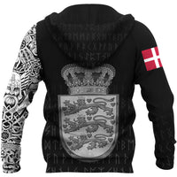 Viking Hoodie Danish and Raven Of Odin RLT12 - Wonder Print Shop