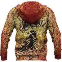 Viking Celtic Symbol Hoodie Huginn and Muninn Of Odin On Yggdrasil Gold RLT12 - Wonder Print Shop