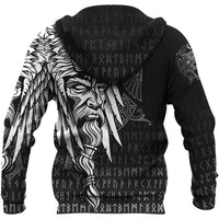 Custom Viking Zip Hoodie Odin Raven And Fenrir On Hand RLT12 - Wonder Print Shop