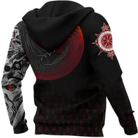 Viking Hoodie Viking Raven Blood Moon RLT12 - Wonder Print Shop