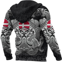 Viking Hoodie Denmark Mjolnir and Double Dragon RLT12 - Wonder Print Shop