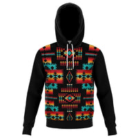 Black Native Tribes Pattern Native American All Over Hoodie LT10 - Wonder Print Shop