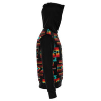 Black Native Tribes Pattern Native American All Over Hoodie LT10 - Wonder Print Shop