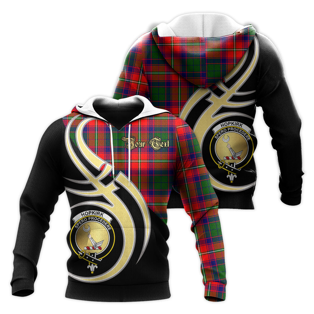 scottish-hopkirk-clan-crest-believe-in-me-tartan-hoodie