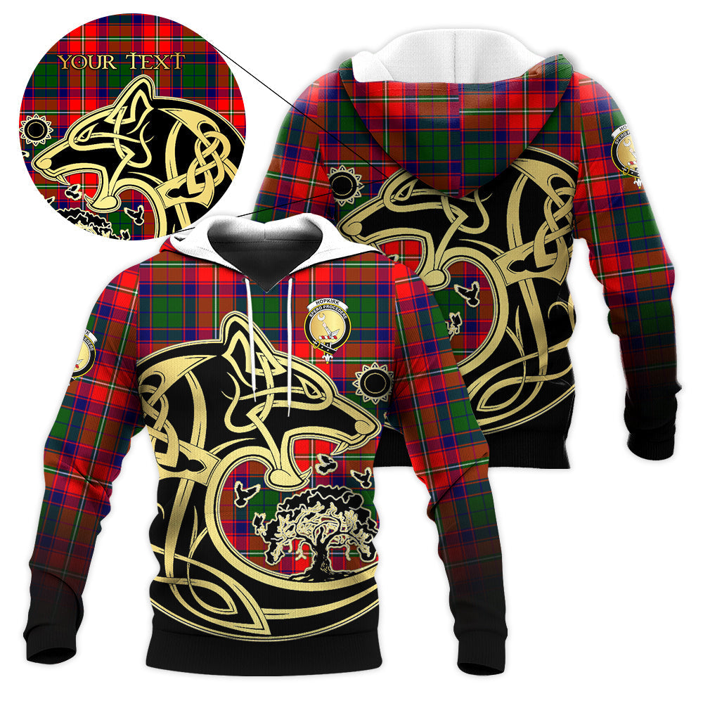 scottish-hopkirk-clan-crest-celtic-wolf-tartan-hoodie