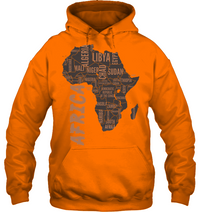 African Hoodie Africa Map Pullover - Wonder Print Shop