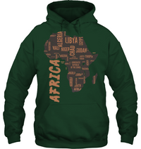 African Hoodie Africa Map Pullover - Wonder Print Shop