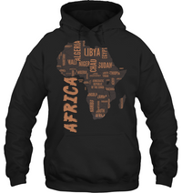 African Hoodie Africa Map Pullover - Wonder Print Shop