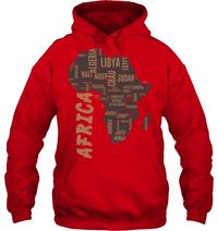 African Hoodie Africa Map Pullover - Wonder Print Shop
