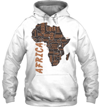 African Hoodie Africa Map Pullover - Wonder Print Shop