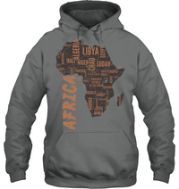 African Hoodie Africa Map Pullover - Wonder Print Shop