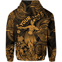 Custom Hawaii Hula Girl Polynesian Hoodie Unique Style Gold LT8 - Wonder Print Shop