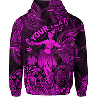 Custom Hawaii Hula Girl Polynesian Hoodie Unique Style Pink LT8 - Wonder Print Shop