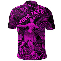 Custom Polynesian Polo Shirt with Hula Girl Unique Style Pink LT8 - Wonder Print Shop