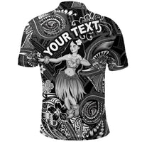 Custom Polynesian Polo Shirt with Hula Girl Unique Style Black LT8 - Wonder Print Shop
