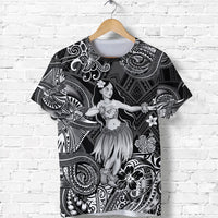 Custom Hawaii Hula Girl Polynesian T Shirt Unique Style Black LT8 - Wonder Print Shop