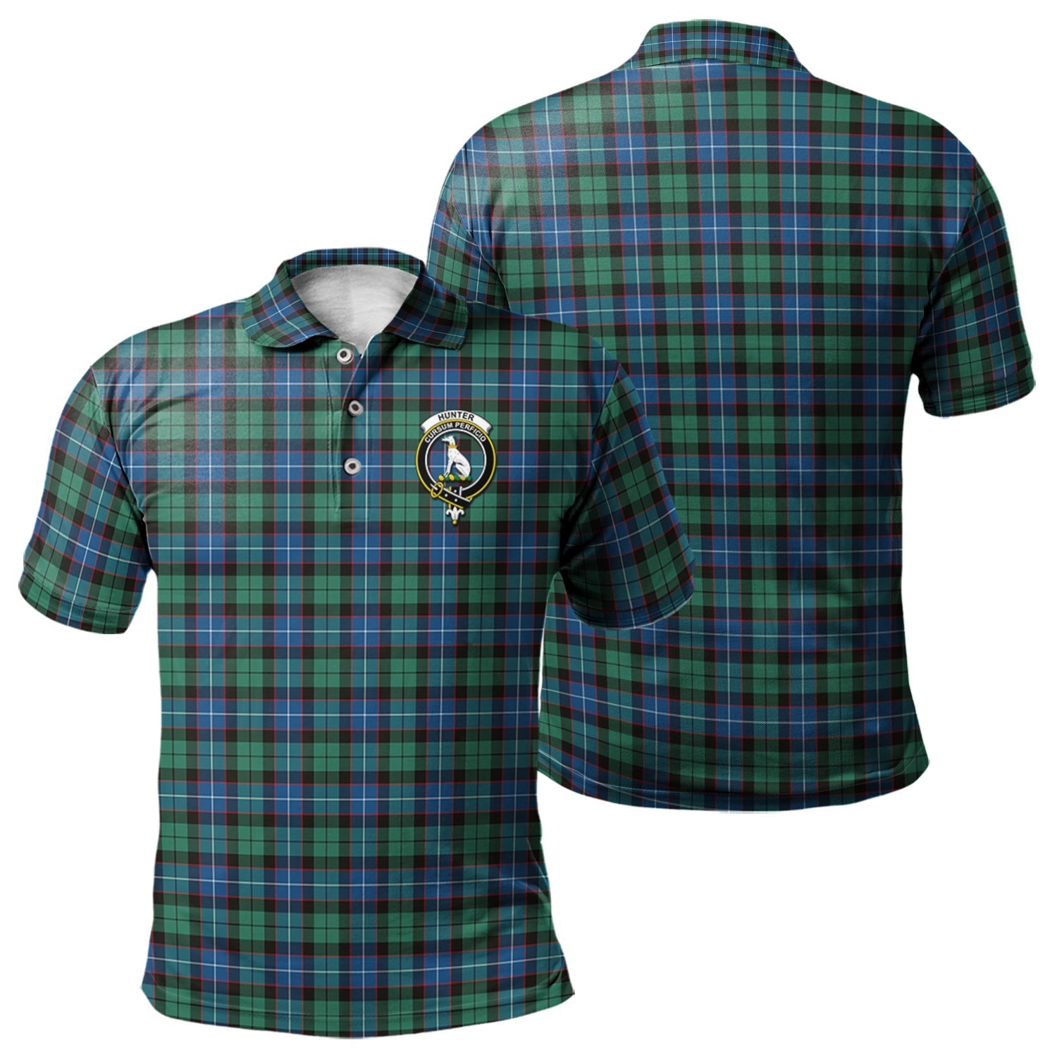 scottish-hunter-ancient-clan-crest-tartan-polo-shirt