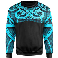 Viking Sweatshirt - Best Viking Tattoo Blue RLT12 - Wonder Print Shop