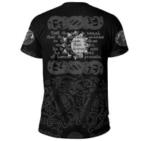 Viking T Shirt The Wolves Skoll and Hati RLT12 - Wonder Print Shop