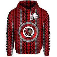 Custom Hawaii Kahuku School Hoodie Red Raiders Simple Style LT8 - Wonder Print Shop