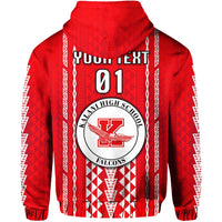 Custom Hawaii Kalani High School Zip Hoodie Falcons Simple Style LT8 - Wonder Print Shop