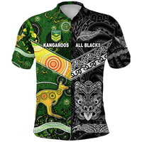 Custom New Zealand Maori All Black And Australia Kangaroos Aboriginal Polo Shirt Rugby Together LT8 - Wonder Print Shop