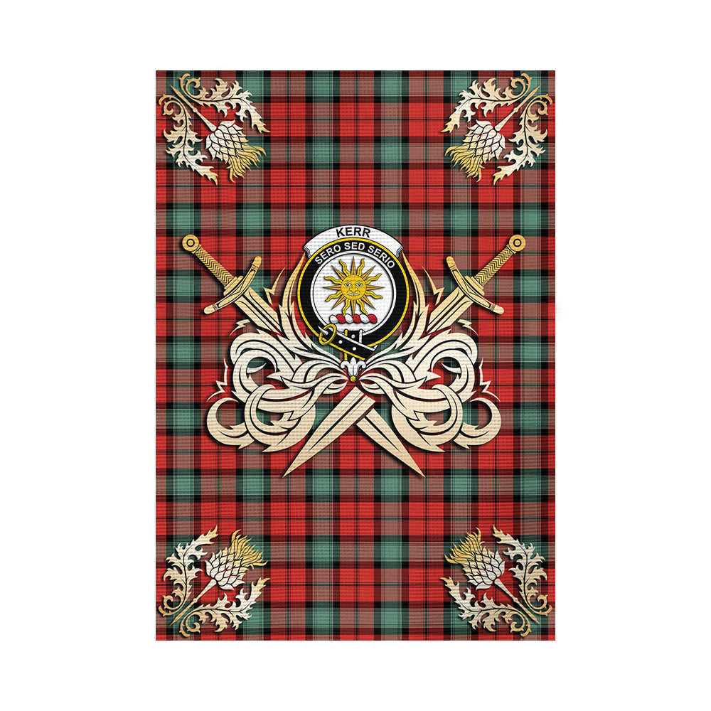 scottish-kerr-ancient-clan-crest-courage-sword-tartan-garden-flag