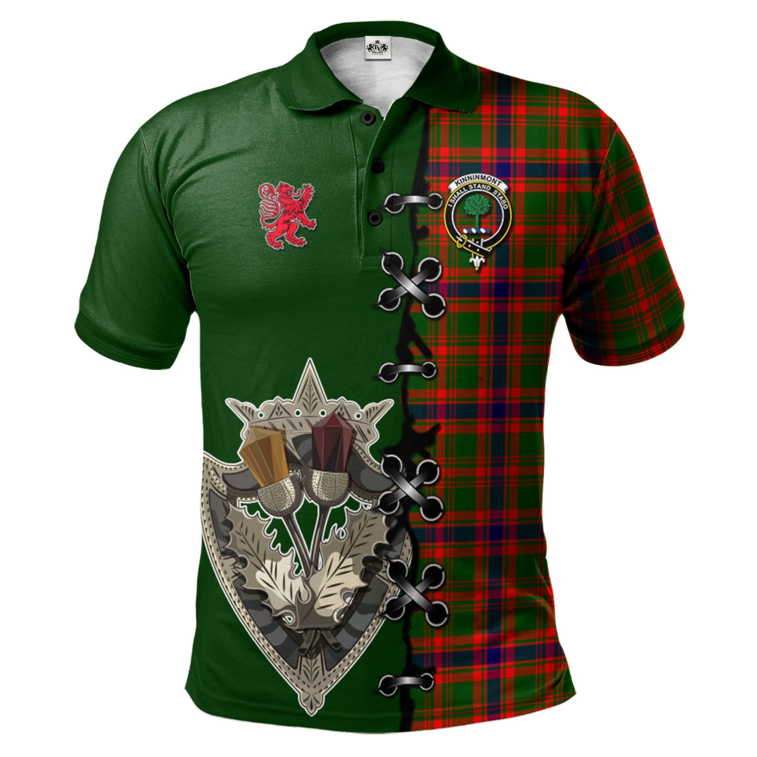 scottish-kinninmont-clan-crest-tartan-lion-rampant-and-celtic-thistle-polo-shirt