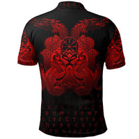 Viking Polo Shirt Vegvisir Mjolnir and Dragon Norse Tattoo RLT12 - Wonder Print Shop