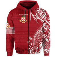Custom Kolisi Tonga Mate Maa Tonga Zip Hoodie Simple, Custom Text And Number LT8 - Wonder Print Shop