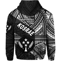 FSM Kosrae Zip Hoodie Happy Independence Day Original Vibes Black LT8 - Wonder Print Shop