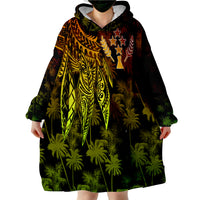 Kosrae Polynesian Reggae Wings Wearable Blanket Hoodie - Wonder Print Shop