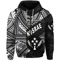 Custom FSM Kosrae Zip Hoodie Happy Independence Day Original Vibes Black LT8 - Wonder Print Shop