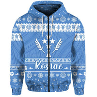 Christmas FSM Kosrae Zip Hoodie Simple Style LT8 - Wonder Print Shop