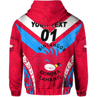Custom Papua New Guinea Bintangor Goroka Lahanis Hoodie Rugby Original Style Red, Custom Text And Number LT8 - Wonder Print Shop