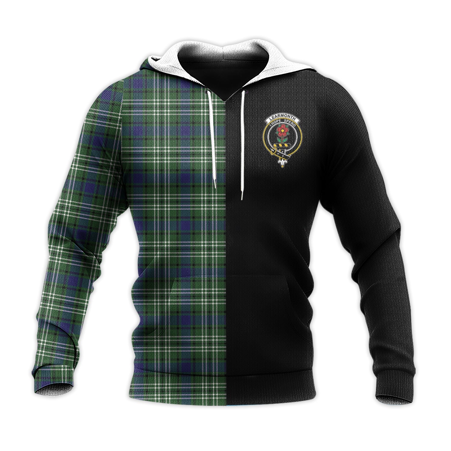 scottish-learmonth-clan-crest-tartan-personalize-half-hoodie