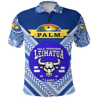 Custom Mate Maa Tonga Polo Shirt Leimatua Bulls Creative Style Blue NO.1, Custom Text And Number LT8 - Wonder Print Shop