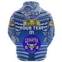 Custom Mate Maa Tonga Hoodie Leimatua Bulls Creative Style Blue NO.1, Custom Text And Number LT8 - Wonder Print Shop