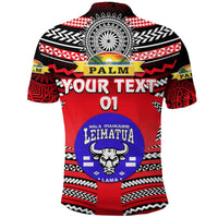 Custom Mate Maa Tonga Polo Shirt Leimatua Bulls Creative Style Red NO.1, Custom Text And Number LT8 - Wonder Print Shop