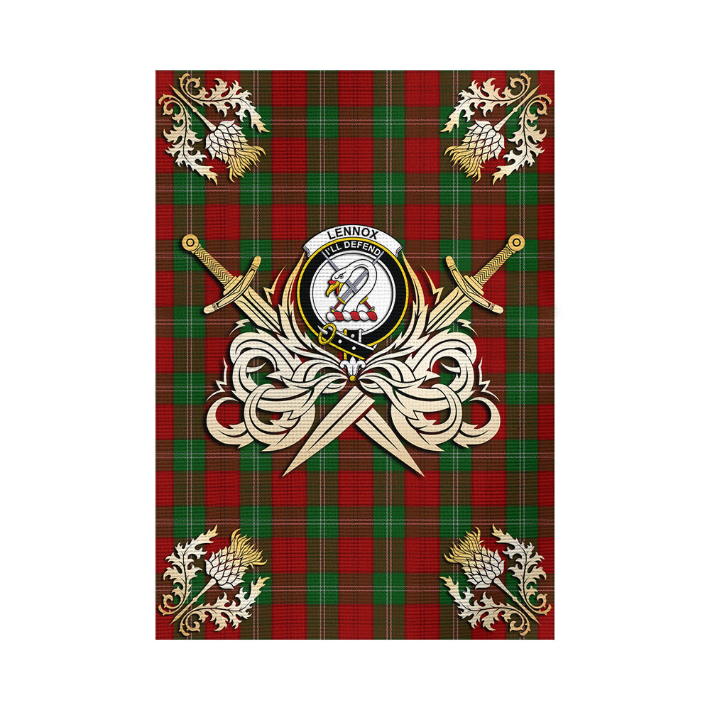 scottish-lennox-clan-crest-courage-sword-tartan-garden-flag