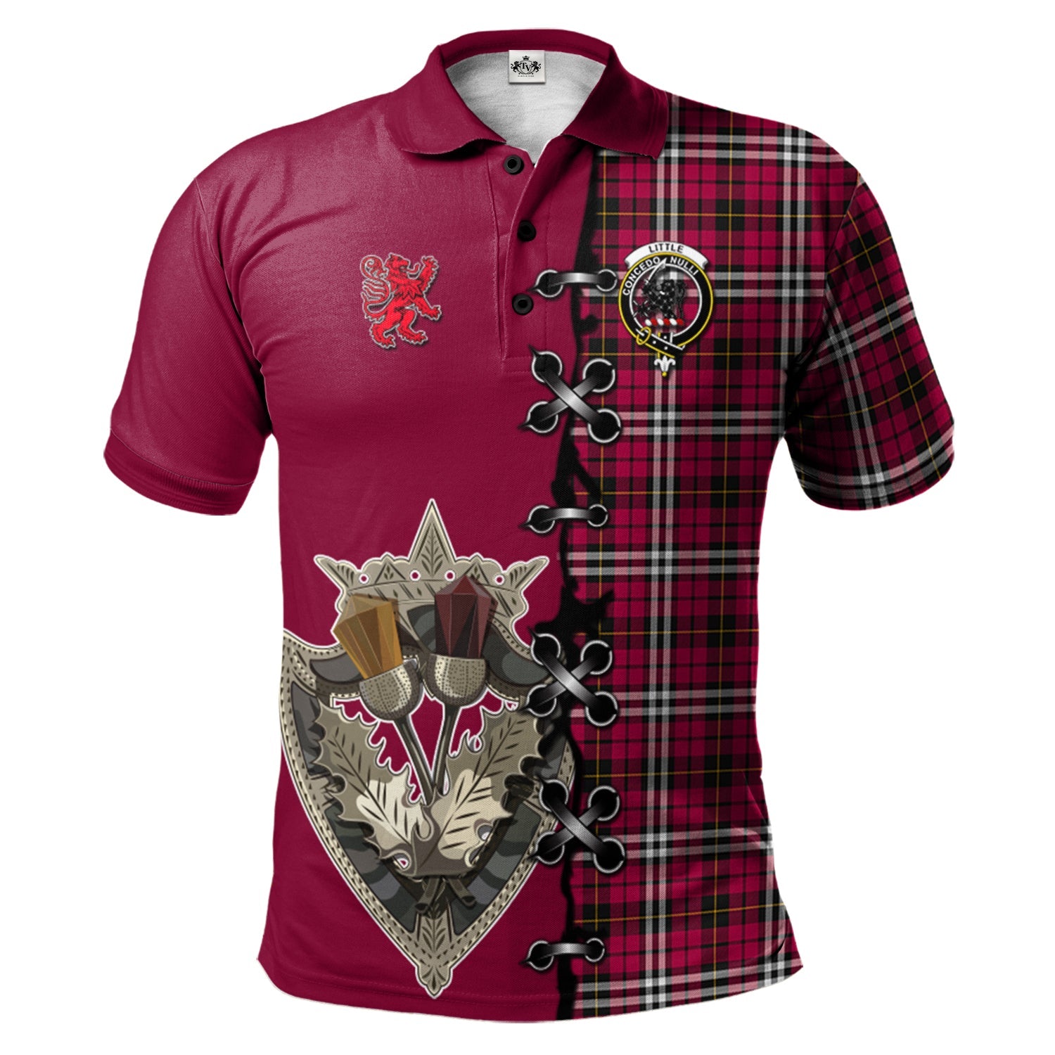 scottish-little-clan-crest-tartan-lion-rampant-and-celtic-thistle-polo-shirt